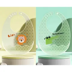 Yếm Silicon Có Máng Cách Điệu Hình Trứng, Co Giãn Tốt, Gọn Nhẹ Giá Rẻ Dùng Cho Bé Ăn Dặm