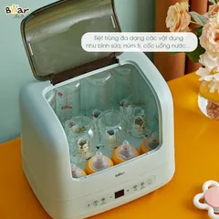 Máy Sấy, Tiệt Trùng Bình Sữa Đa Năng Bear 10L, Bear SB-MTT17 Khử Trùng Núm Ti Gặm Nướu Bát Đũa Của Bé SB-MTT17