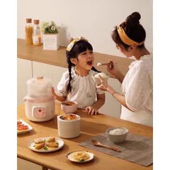 Phụ kiện thố sứ, vòng đỡ thố sứ, nắp, xửng hấp nồi nấu chậm Lotor/Kichi 1L