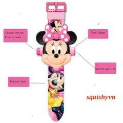 Đồng Hồ Chiếu 3D Kỹ Thuật Số Minnie và Frozen - Đồ Chơi Giáo Dục Cho Trẻ Em - Quà Tặng Sinh Nhật Tuyệt Vời