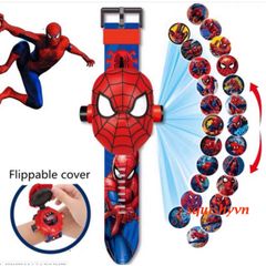 Đồng Hồ Kỹ Thuật Số Trẻ Em Siêu Anh Hùng Marvel - Thiết Kế Lật Và Chiếu Ánh Sáng, Đồng Hồ Thể Thao Đ độc đáo cho Fan