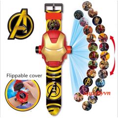 Đồng Hồ Kỹ Thuật Số Trẻ Em Siêu Anh Hùng Marvel - Thiết Kế Lật Và Chiếu Ánh Sáng, Đồng Hồ Thể Thao Đ độc đáo cho Fan