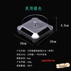 Bàn Xoay 360 Độ Năng Lượng Mặt Trời - Đế Trưng Bày Đồ Trang Sức Tiết Kiệm Năng Lượng, Tốc Độ 3 Vòng/Phút, Chất Liệu ABS Bền Bỉ