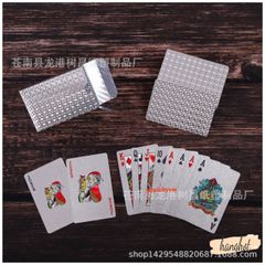 Bộ Bài Poker Mạ Nhũ Bạc Cao Cấp - 54 Lá Nhựa Dẻo Chống Nước, Chống Gãy - Quà Tặng Sang Trọng cho Người Yêu Thích Chơi Bài