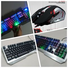 Combo Bàn Phím Chuột Gaming EWEADN K005 - Bàn Phím Giả Cơ LED RGB 7 Màu Chống Nước, Đối Tác Hoàn Hảo Cho Game Thủ