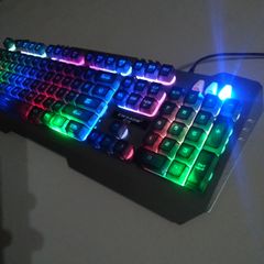 Combo Bàn Phím Chuột Gaming EWEADN K005 - Bàn Phím Giả Cơ LED RGB 7 Màu Chống Nước, Đối Tác Hoàn Hảo Cho Game Thủ