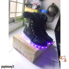 Giày Cao Cổ LED Hồ Ly Thể Thao - 8 Chế Độ Đổi Màu Nhiều Màu Sắc, Giày Phát Sáng Hàn Quốc Dành Cho Cặp Đôi Mùa Hè