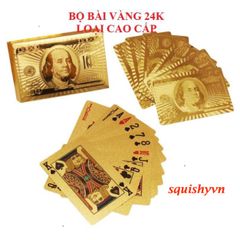 Bộ Bài Tây Chống Thấm Nước 24k - Tú Lơ Khơ Mạ Vàng Sang Trọng, Quân Bài Tài Lộc Đem May Mắn Cho Mỗi Ngôi Nhà