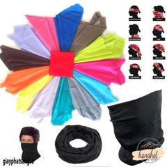 Khăn Ống Du Lịch Đen Trơn Chống Nắng - Chất Liệu Cao Cấp, Thời Trang, Tiện Lợi Cho Nam Nữ - Thích Hợp Đi Phượt, Chạy Bộ, Cắm Trại