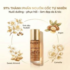 Dầu Dưỡng Nhũ Vàng NUXE Huile Prodigieuse OR Roll-On 60ml - Dưỡng Sáng Da, Mềm Mịn, Chiết Xuất Thiên Nhiên, Dạng Lăn Tiện Lợi