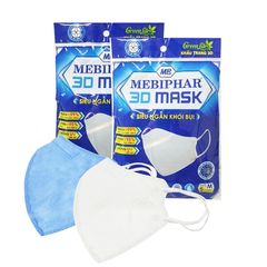 Bộ 3 Khẩu trang 3D Mebiphar Size M (5 chiếc/gói) – Khẩu trang thoáng khí, ôm sát mặt, bảo vệ sức khỏe hiệu quả