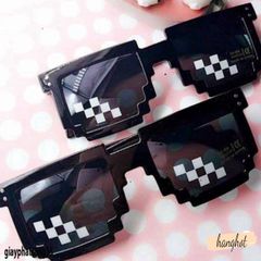 Mắt Kính Mosaic Thug Life Phong Cách Hip Hop UV400 cho Nam Nữ - Kính Mát Độc Đáo Thời Trang Năng Động