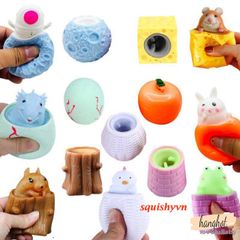 Bóp Nén Hình Thú Squishy Đàn Hồi Giảm Stress - Đồ Chơi Thú Cưng Trong Cốc Dễ Thương, Quà Tặng Tuyệt Vời Cho Trẻ Em