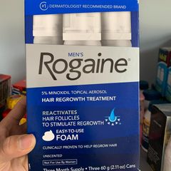 Bọt Mọc Tóc Rogaine 5% Minoxidil Cho Nam - Giải Pháp Hiệu Quả Cho Rụng Tóc - Set 3 Chai Hỗ Trợ Phục Hồi Mái Tóc Giòn Khỏe