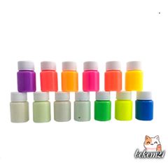 Sơn Dạ Quang 20ML Phát Sáng Rực Rỡ - 8 Màu Sắc Không Độc Hại, Chất Lượng Cao Dành Cho Trang Điểm và Nghệ Thuật Halloween