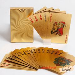 Bộ Bài Tây Mạ Vàng 24K Sang Trọng - 52 Lá Bài Chất Lượng Cao, Quà Tặng Độc Đáo Cho Tín Đồ Đam Mê