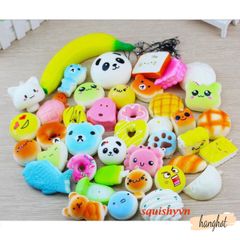 Bộ 30 Móc Khóa Dẻo Squishy Hình Đáng Yêu - Đồ Chơi Giải Tỏa Căng Thẳng, Gói Quà Mát Mẻ, Kích Thước 4-7cm