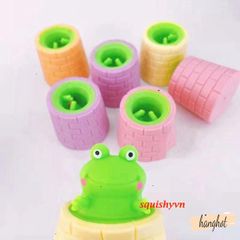 Bánh bao Squishy Mochi hình ếch ngộ nghĩnh - Đồ chơi giảm stress mềm mại an toàn cho trẻ em từ 5 tuổi trở lên