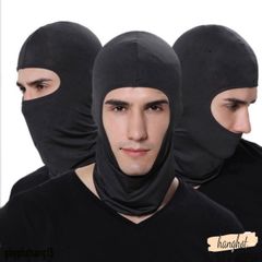 Khăn Che Mặt Ninja Đen - Khẩu Trang Y Tế Đặc Biệt Cho Nam Nữ, Chống Bụi, Chống Nắng, Thoáng Mát 100% Cotton