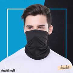 Khăn Che Mặt Ninja Đen - Khẩu Trang Y Tế Đặc Biệt Cho Nam Nữ, Chống Bụi, Chống Nắng, Thoáng Mát 100% Cotton