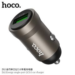 Tẩu Sạc Ô Tô Hoco Z62 Energy QC3.0 - Sạc Nhanh 18W Cho Điện Thoại và Thiết Bị Thông Minh - Thiết Kế Sang Trọng và Gọn Nhẹ