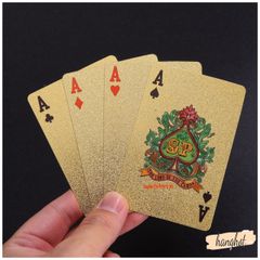 Bộ Bài Tây Mạ Vàng 24k Sang Trọng - Quà Tặng Độc Đáo, Bền Bỉ, Cho Bạn Bè & Đồng Nghiệp - Miễn Phí Vận Chuyển