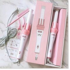 Máy Uốn Tóc Vivid 2in1 Trắng Hồng - Công Nghệ Xoay Tự Động 360 Độ, Tạo Kiểu Nhanh, Dễ Dùng, Phong Cách Thời Trang Hàn Quốc