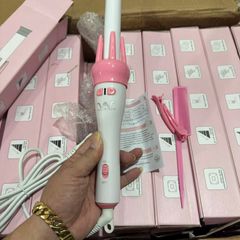 Máy Uốn Tóc Vivid 2in1 Trắng Hồng - Công Nghệ Xoay Tự Động 360 Độ, Tạo Kiểu Nhanh, Dễ Dùng, Phong Cách Thời Trang Hàn Quốc