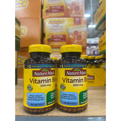 Viên uống bổ sung Vitamin B12 Nature Made 1000mcg - Giúp tăng cường sức khỏe và hỗ trợ chức năng thần kinh, 400 viên