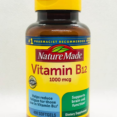 Viên uống bổ sung Vitamin B12 Nature Made 1000mcg - Giúp tăng cường sức khỏe và hỗ trợ chức năng thần kinh, 400 viên