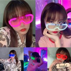 Kính Thug Life Trái Tim Đèn LED Phát Sáng - Thời Trang Bar, Club, Dạ Hội - Quà Tặng Tiệc Tùng Nổi Bật