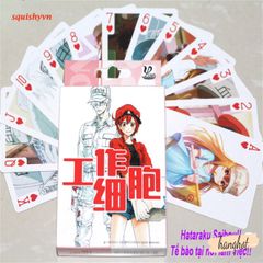 Bộ Thẻ Bài Poker 52 Lá Hataraku Saibou - Hình Anime Manga Độc Đáo, 54 Mẫu Khác Nhau Dành Cho Fan Anime, Quà Tặng Ý Nghĩa