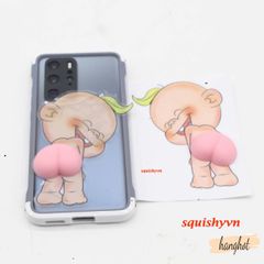 Bộ 2 Miếng Dán Hình Mông Quả Đào 3D Chống Va Chạm Cho Xe Hơi - Phong Cách Corgi, Doraemon, Crayon Shin-chan