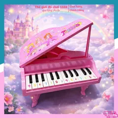 Đàn Piano Đồ Chơi Mini Công Chúa Màu Hồng 24 Phím Có Đèn Nhạc - Quà Tặng Hoàn Hảo Cho Bé Gái Phát Triển Âm Nhạc và Sáng Tạo