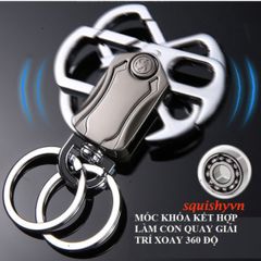 Khóa Chìa Inox Đa Năng - Mở Bia và Con Quay 360 Độ Sang Trọng, Quà Tặng Độc Đáo cho Bạn Bè và Người Thân