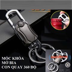 Khóa Chìa Inox Đa Năng - Mở Bia và Con Quay 360 Độ Sang Trọng, Quà Tặng Độc Đáo cho Bạn Bè và Người Thân