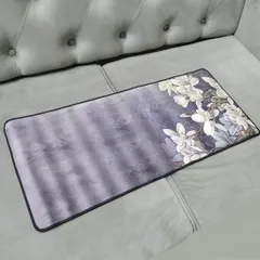 Miếng Lót Chuột Chống Nước A21 - Pad Chuột Chơi Game 70x30cm Dày 3mm, Chống Trơn Trượt, Đế Cao Su Siêu Bền Hình Hoa Xám