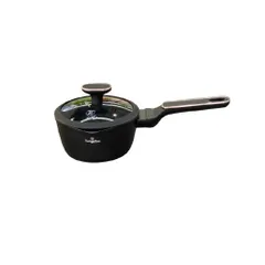 Quánh Berlinger Haus 16cm Có Nắp Màu Đen - Bộ Sưu Tập Blackrose, Chống Dính TitanPro, Giữ Hương Vị Tối Ưu