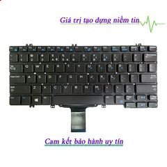 Bàn Phím Laptop DELL Latitude 7280 7290 7380 7389 7390 5280 5289 5290 US Layout Màu Đen - Bảo Hành Đổi Mới 9 Tháng