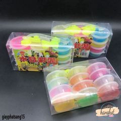 Khay 12 Hộp Hồ Cốt Kim Tuyến Đồ Chơi Slime - Sắc Màu Tươi Sáng, Thú Vị Cho Trẻ Em, Đồ Chơi Giá Rẻ, Sáng Tạo!