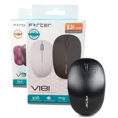Chuột Không Dây Forter V181 - Chuột Laptop, PC, Smart TV, Thiết Kế Ergonomic, Kết Nối 15m, Pin Tiêu AA, Độ Phân Giải 1500dpi
