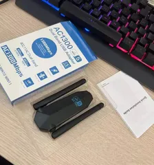 USB Wifi AC1300M 2 Râu Kép - Bộ Thu Phát Sóng Wifi Tốc Độ 1300Mbps 5Ghz/2.4Ghz Cho Laptop & PC - Chuyển Đổi USB 3.0 Wifi5 Nhỏ Gọn Tiện Lợi