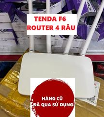 Bộ phát Wifi 4 râu TENDA F6 HÀNG CŨ - Tốc độ 300Mbps, kết nối ổn định, lý tưởng cho mạng internet gia đình và văn phòng
