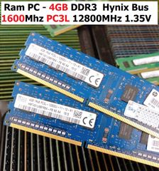 Ram PC 4GB DDR3 Hynix/Samsung 1600Mhz PC3L 12800MHz 1.35V cho Máy Tính Để Bàn - Bảo Hành 36 Tháng, Đổi 1