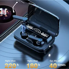 Tai Nghe Bluetooth M19 Pro Nhét Tai Không Dây Chính Hãng Chống Nước IPX7, Cảm Ứng, Chống Ồn, Âm Bass Mạnh, Pin Trâu