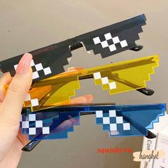 Kính Mát Thug Life Đen Hồng Xanh - Kính Râm Phong Cách Siêu Ngầu Cho Nam Nữ & Trẻ Em - Phụ Kiện Dự Tiệc Minecraft