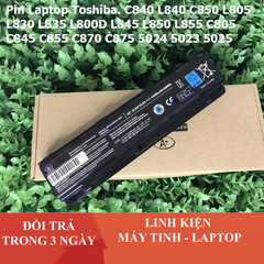 Pin Laptop Toshiba C840 L840 C850 L805 L830 L835 L800D L845 L850 L855 Thay Thế PA5023U PA5024U PA5025U 4400mAh 6 Cell mới 100%