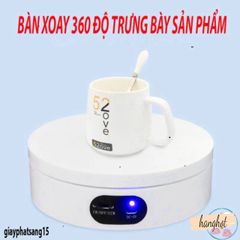 Bàn Xoay 360 Độ Chụp Ảnh Đế Xoay - Thiết Bị Trưng Bày Sản Phẩm Chuyên Nghiệp Màu Đen Trắng, Hỗ Trợ Quay Video Tại Nhà