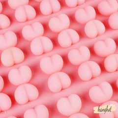 Bộ 2 Hình Dán Silicon Mông Đào 3D - Squishy Trang Trí Điện Thoại Giảm Stress, Dễ Dùng, Độc Đáo