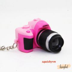 Móc Khóa Hình Máy Ảnh Canon Phát Sáng và Phát Âm Thanh - Phụ Kiện Thời Trang Độc Đáo cho Fan Máy Ảnh